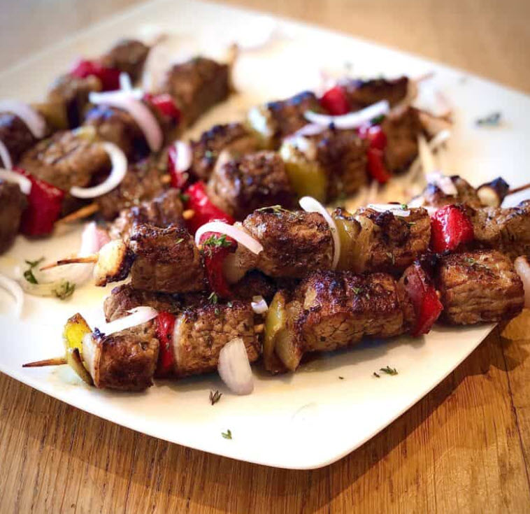 Souvlaki's Are Delicious Meals That Are Served on a Skewer